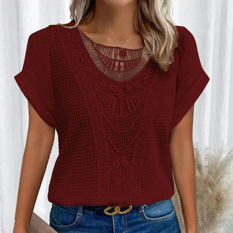 Esmie™ | Chic Bohemian Cut-Out Top