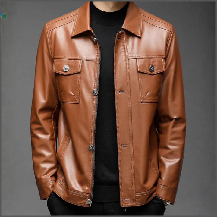 LEATHER FIELD JACKET