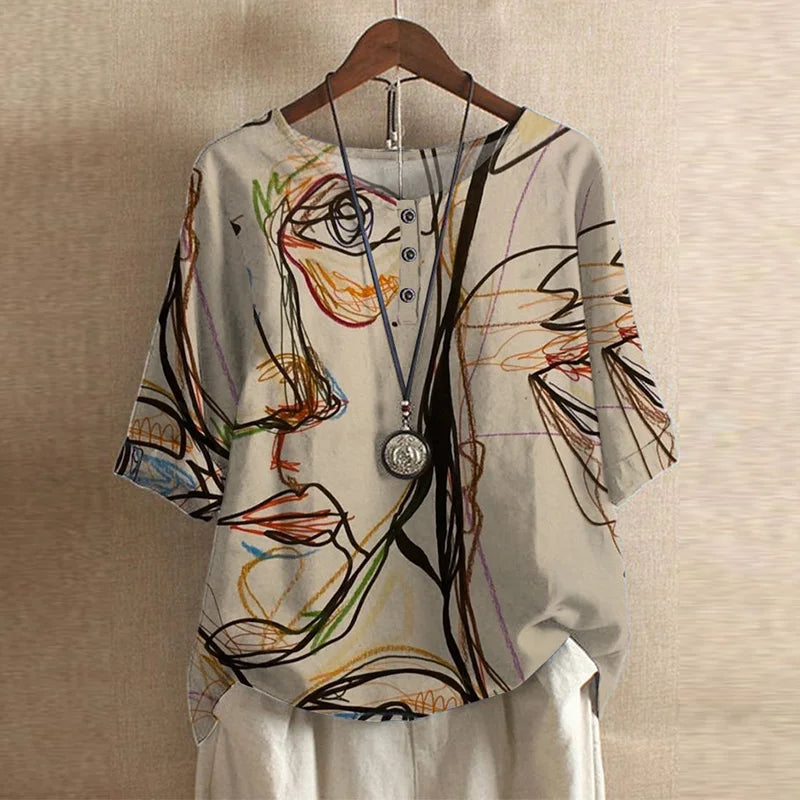 Dakota™ | Retro Printed Blouse