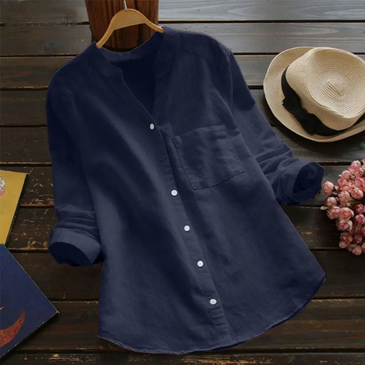 Autumn™ | Plain V-Neck Blouse