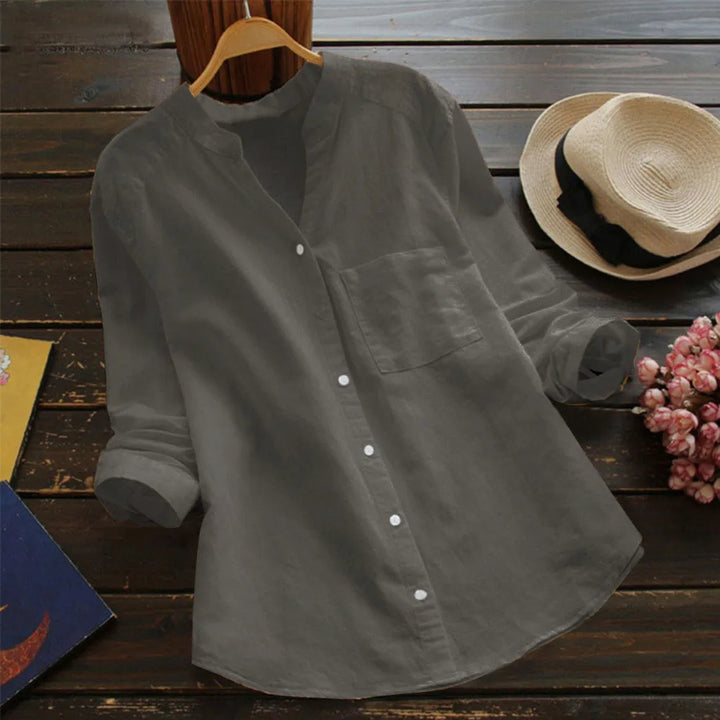 Autumn™ | Plain V-Neck Blouse