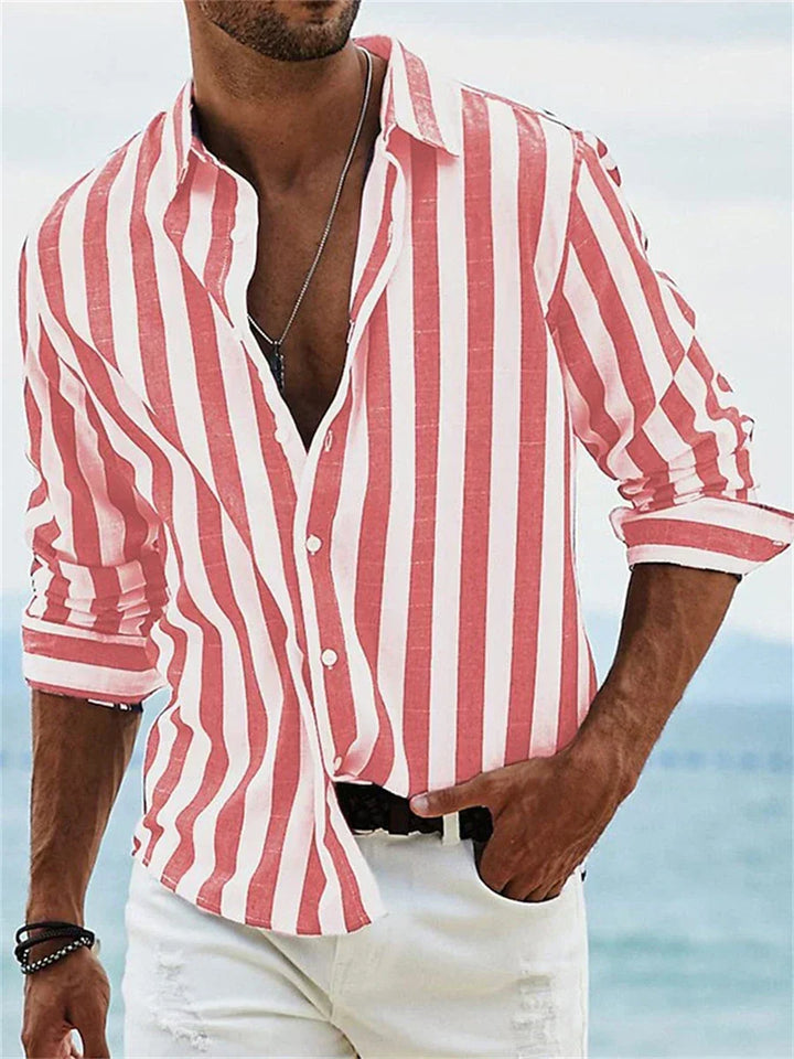Harald - Everyday Striped Button-Up Shirt | By Julian & Claire Toronto