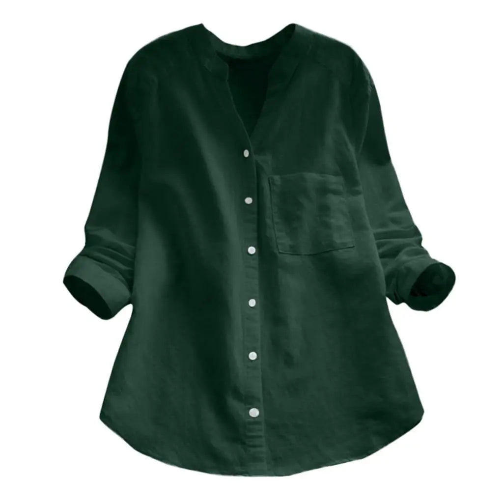 Autumn™ | Plain V-Neck Blouse