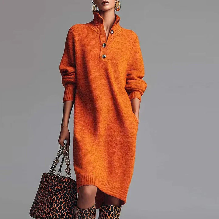 Maribel™ | Soft Knitted Button Dress
