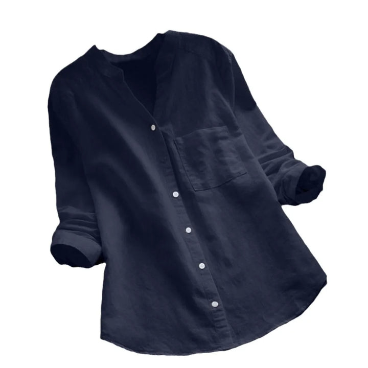 Autumn™ | Plain V-Neck Blouse