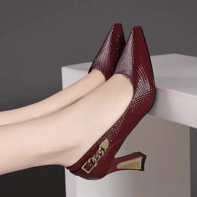 Talesse Chain Accent Heels