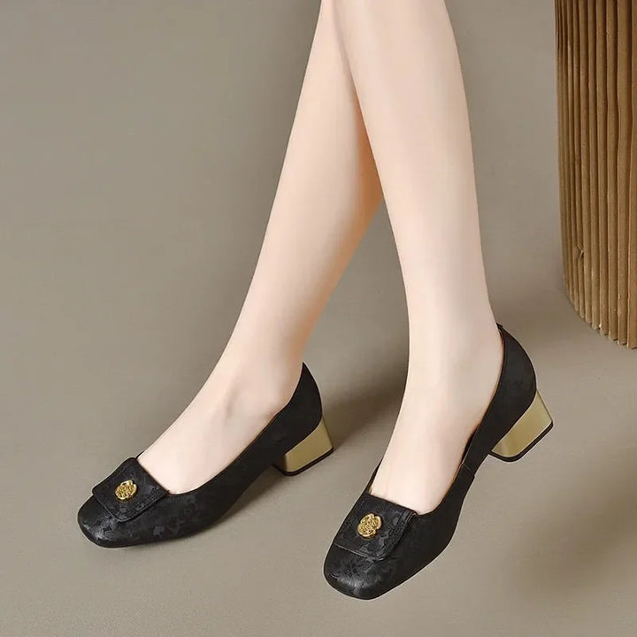 Elora Square Toe Heels