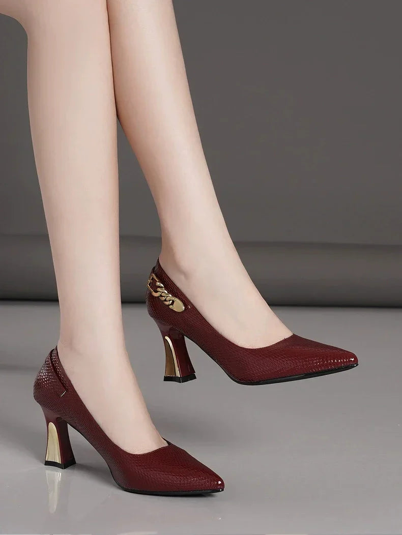 Talesse Chain Accent Heels