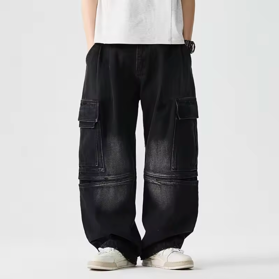 MODERN WIDE-LEG DENIM PANTS