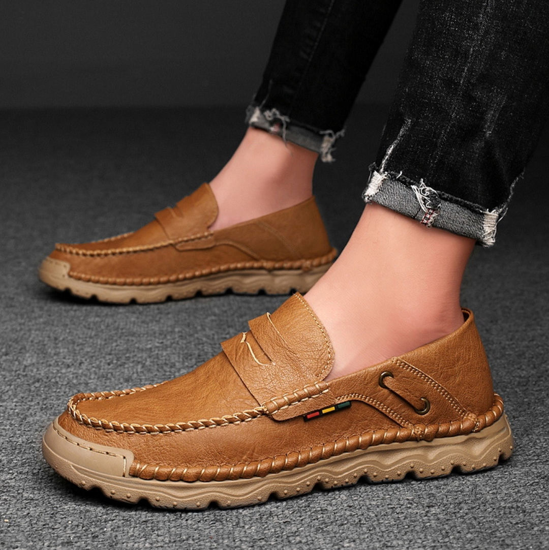 LEATHER FORMAL SLIP ON SHOES