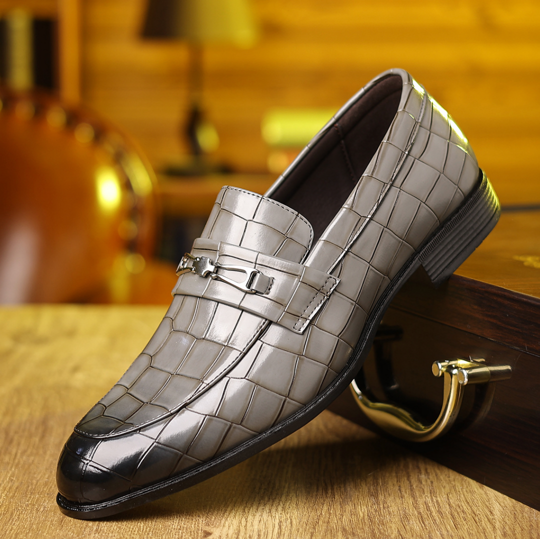 CHIC EMBOSSED SLIP-ONS