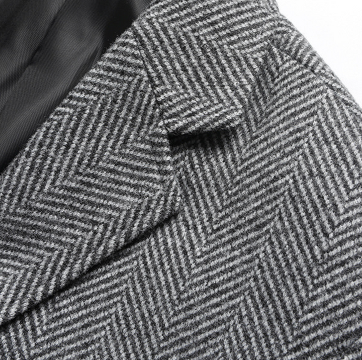 HERRINGBONE WOOL BLAZER