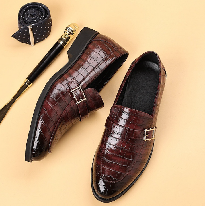 CROC BUCKLE LOAFERS