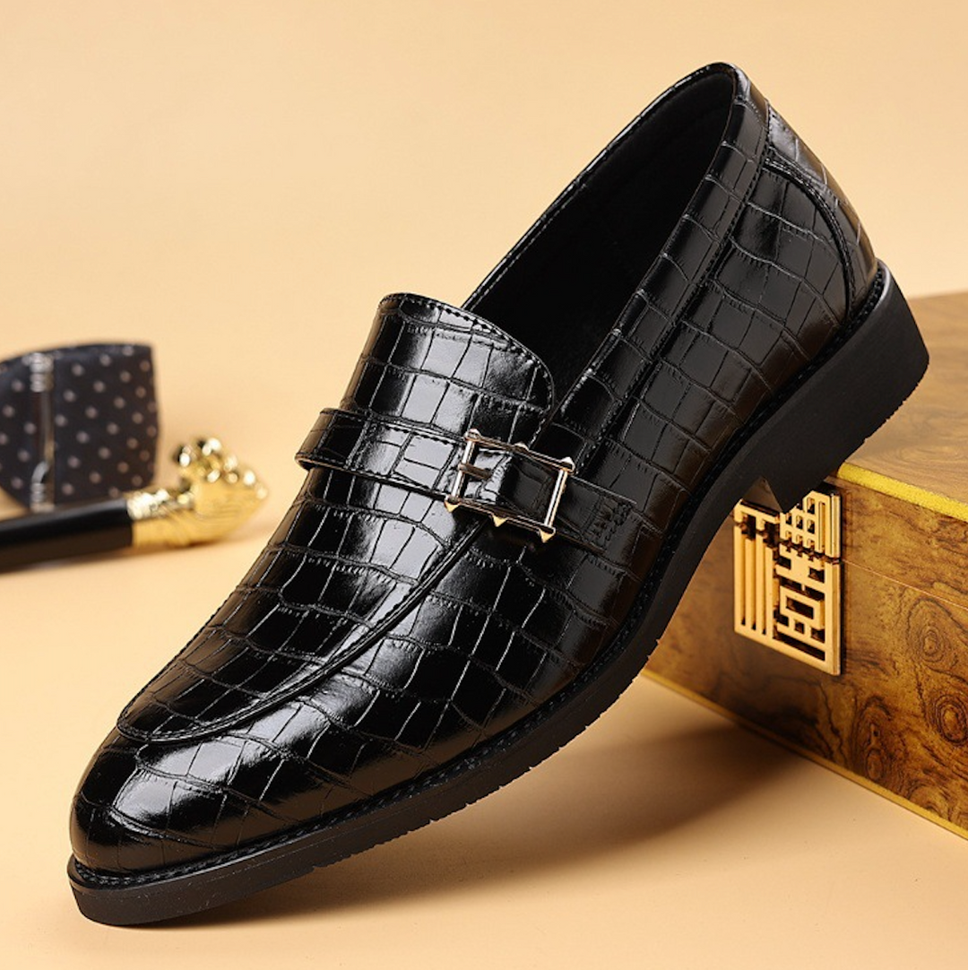 CROC BUCKLE LOAFERS