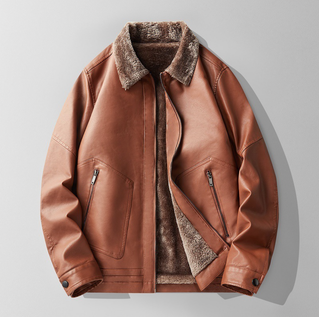 THICK WARM LEATHER JACKET