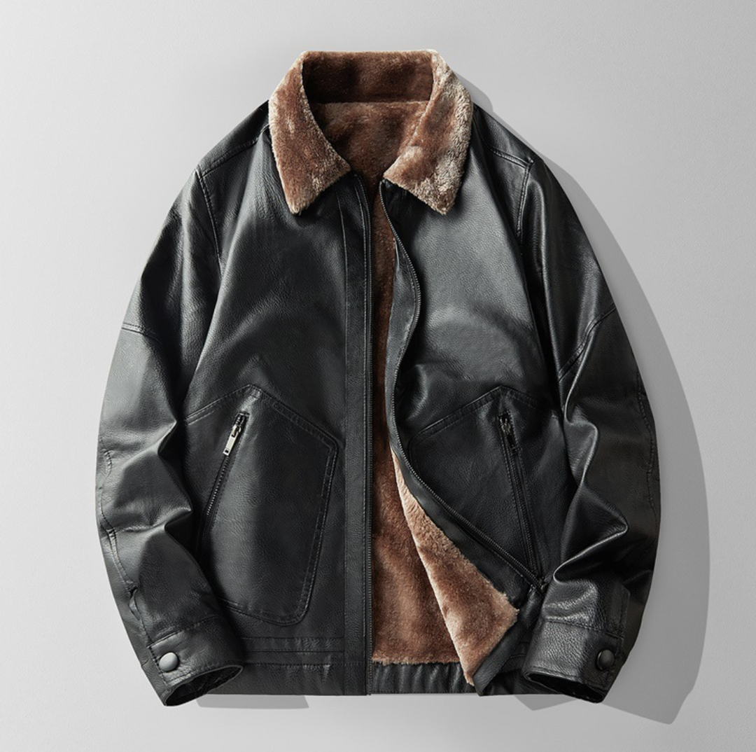 THICK WARM LEATHER JACKET