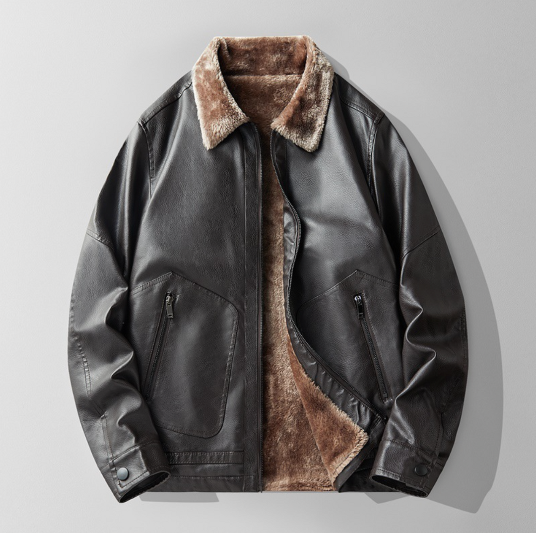 THICK WARM LEATHER JACKET