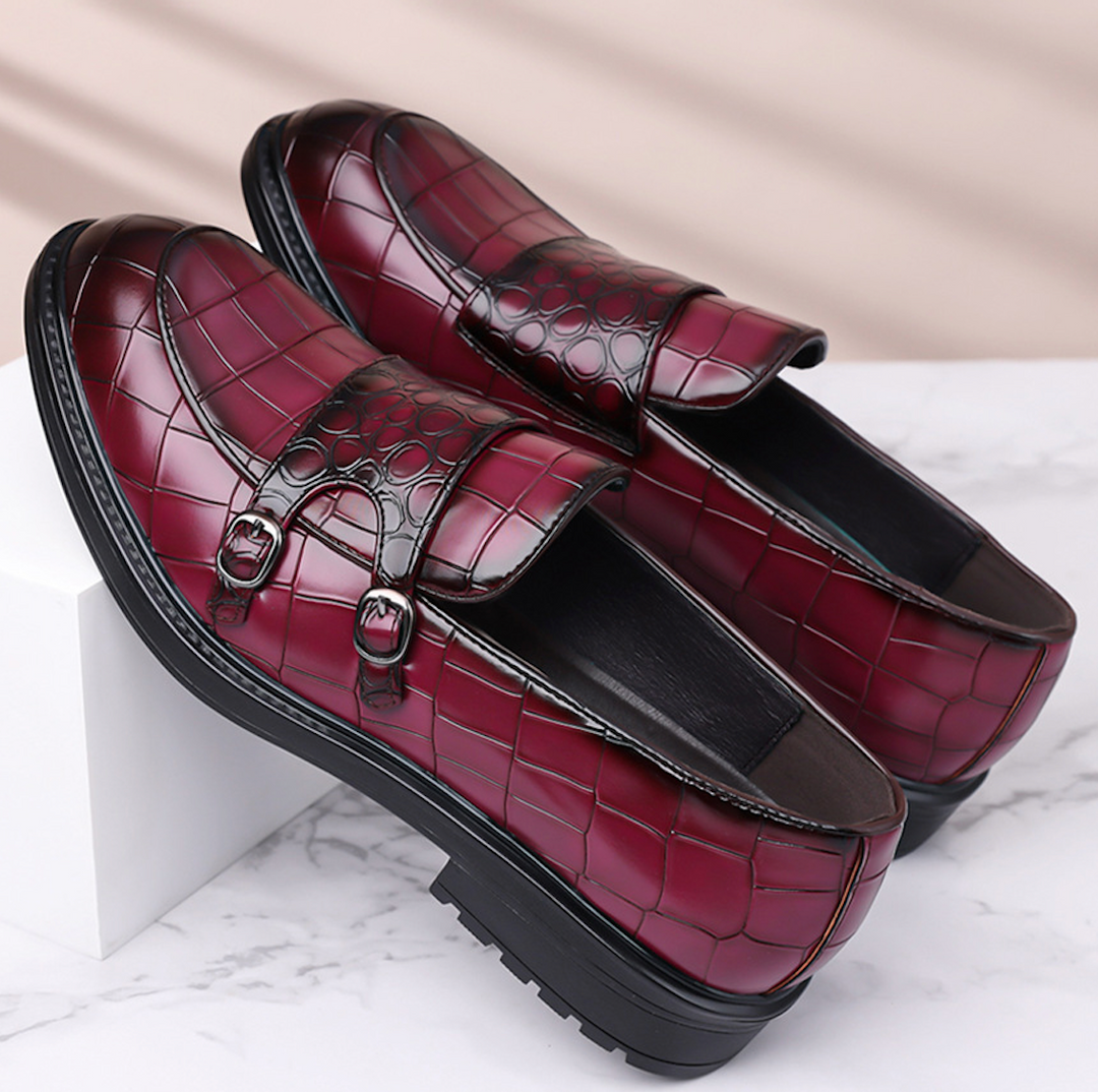CROC MONK STRAP SHOES