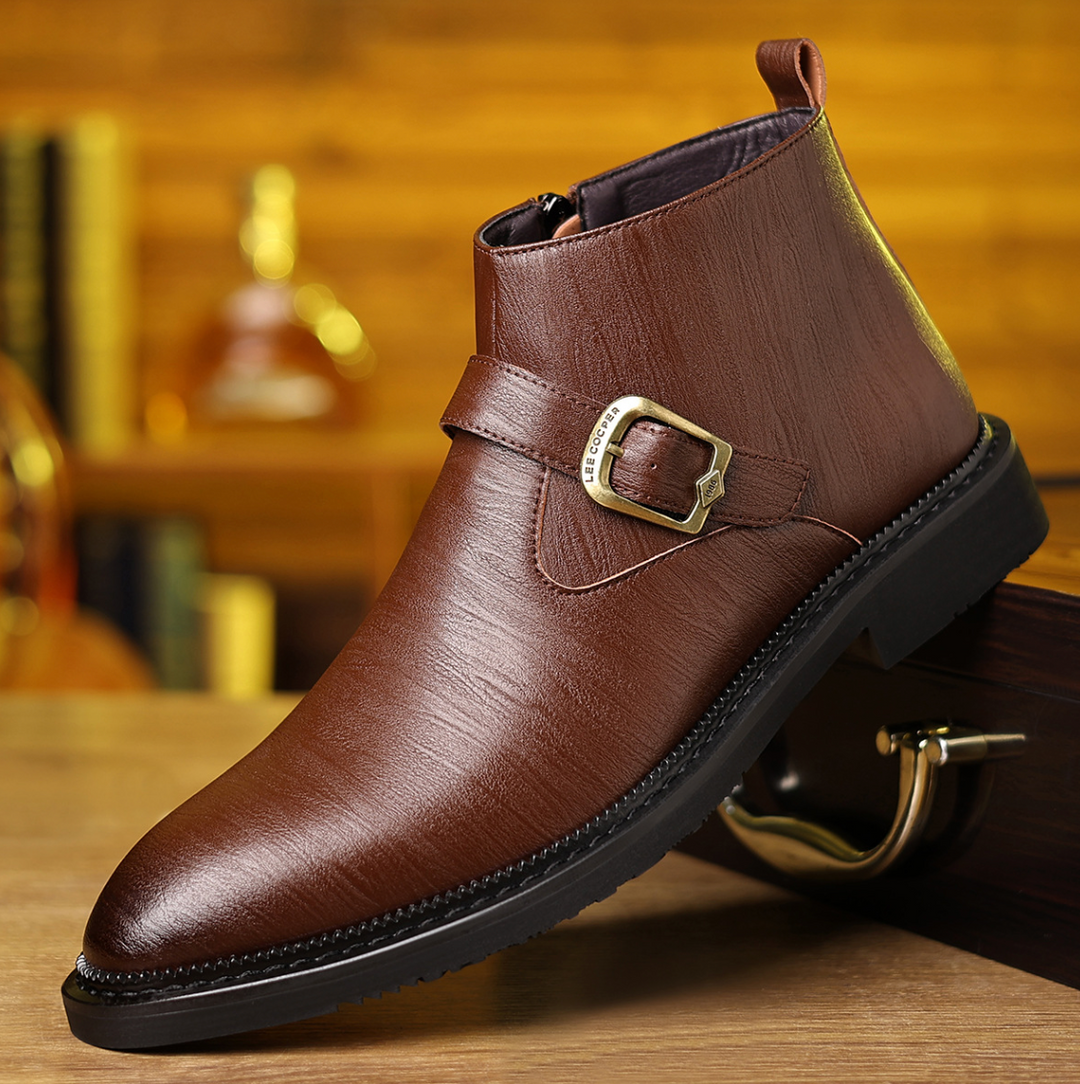 LEATHER CROC BOOTS