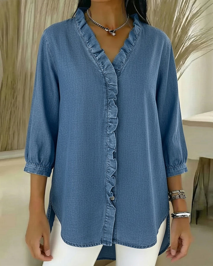 Regina™ | Elegant Ruffled Blouse