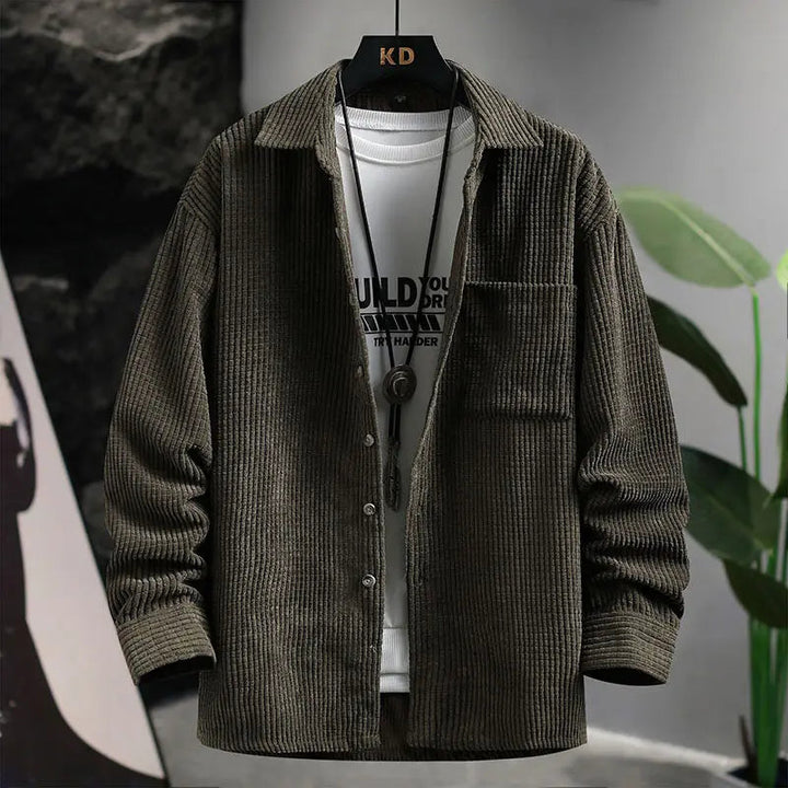 Collin - Classic Corduroy Button-Up Shirt | By Julian & Claire Toronto