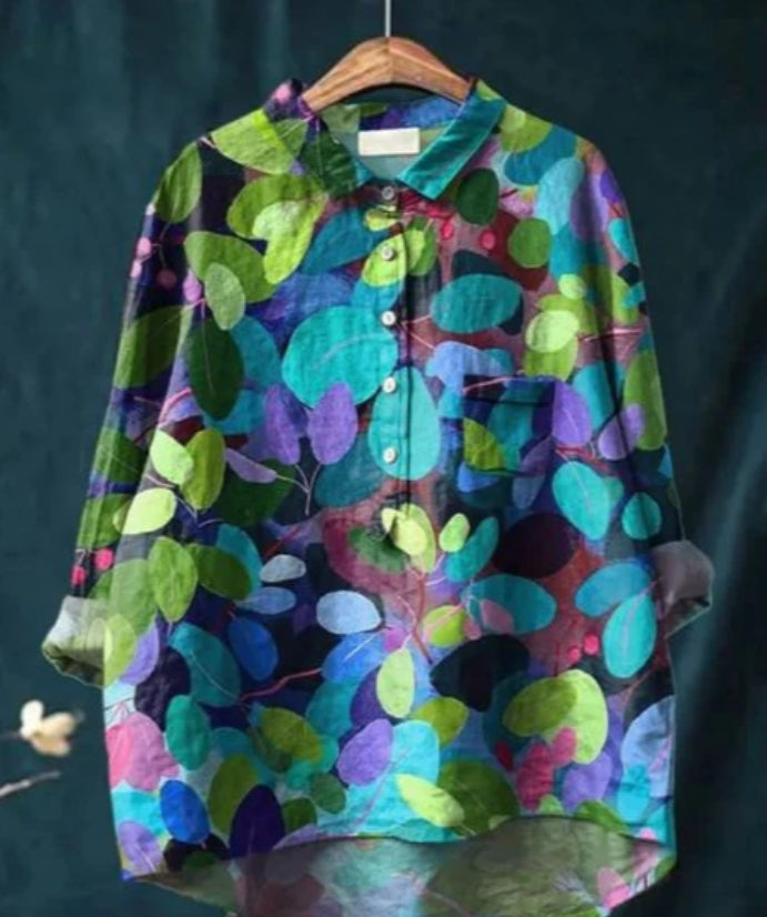 Claire™ | Chic Floral Silk Blouse