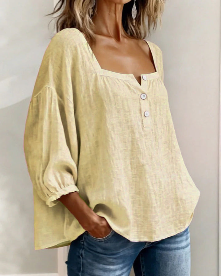 Sherri™ | Elegant Square Neck Blouse