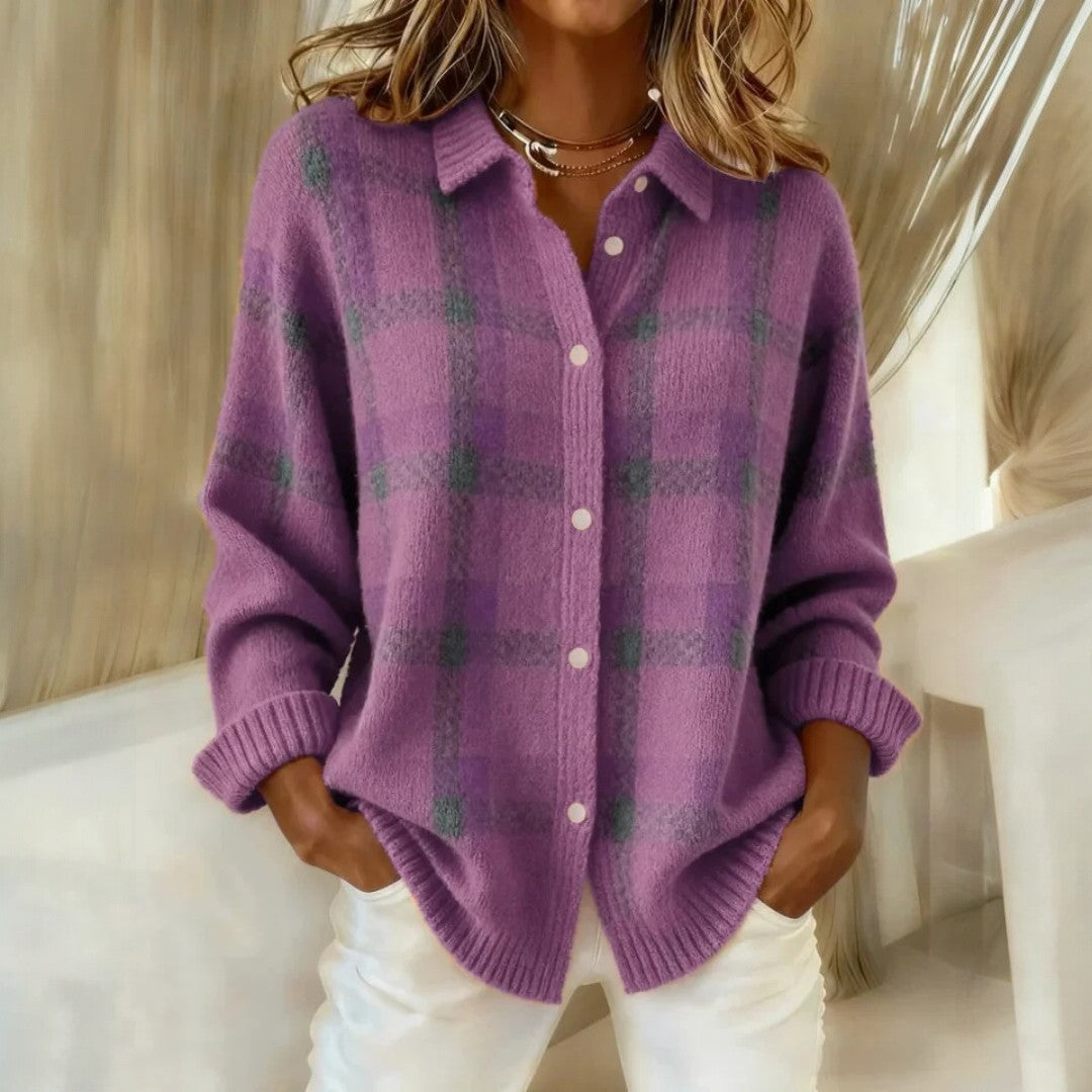 Janette™ | Checked Knit Jumper
