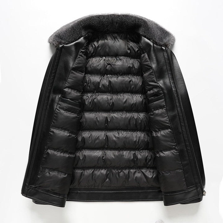 LEATHER FUR JACKET
