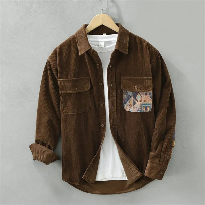 Mercer - Textured Patchwork Button-Up Shirt | By Julian & Claire Toronto