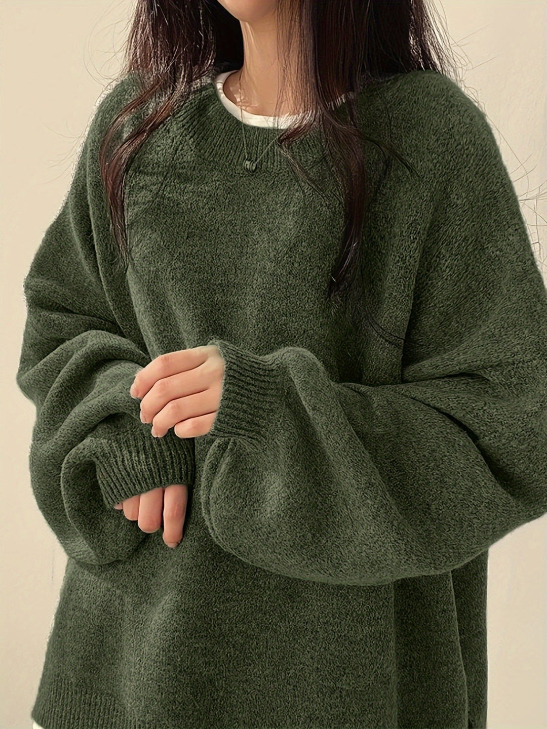 Monroe™ - CLASSIC CREW NECK LONG SLEEVE SWEATER