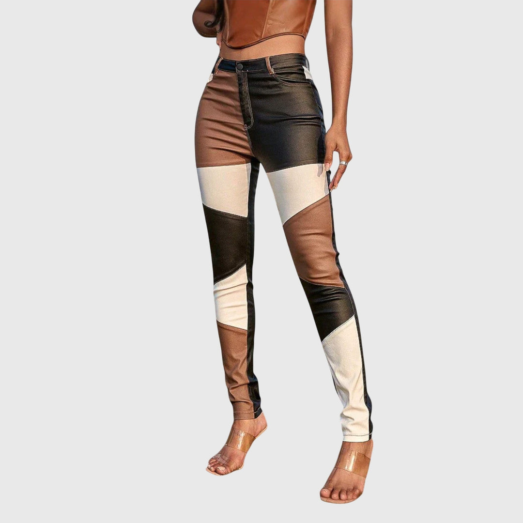 Brianna | Tube Pants with Colour Block Pattern