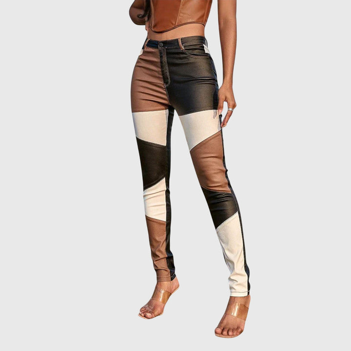 Brianna | Tube Pants with Colour Block Pattern