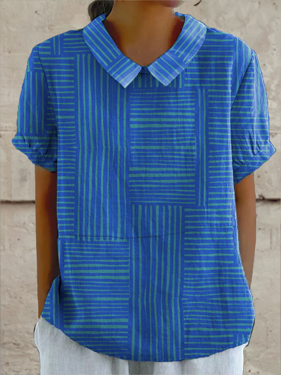 Maya™ | Geometric Striped Shirt
