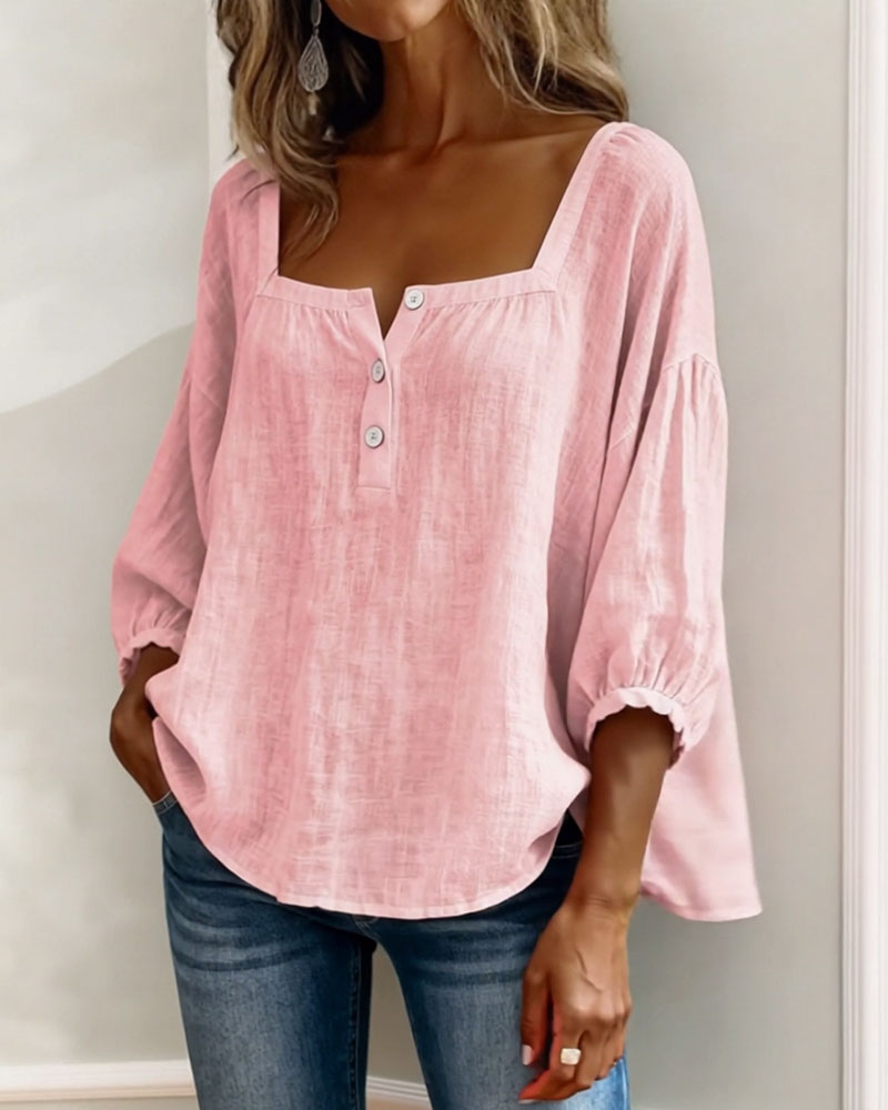 Sherri™ | Elegant Square Neck Blouse