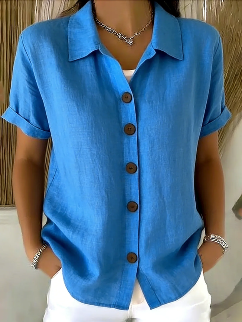 SARA | BUTTON FRONT BLOUSE
