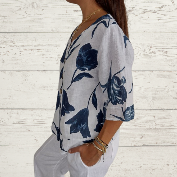 Despoina™ | Button-up Floral Top