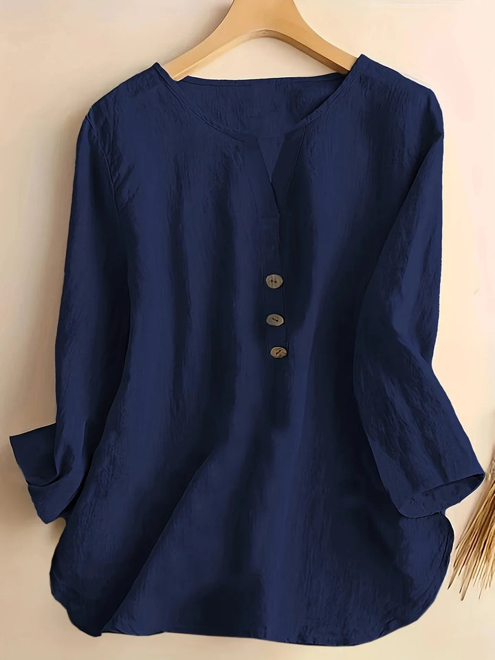 Solénya™ | Cotton-Linen Blouse