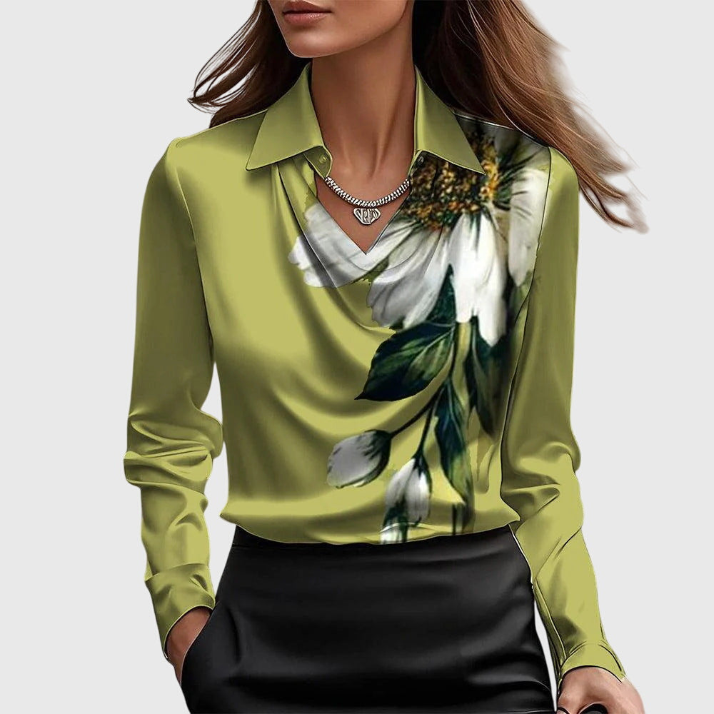 Aisha™ | Shiny Fluid Blouse