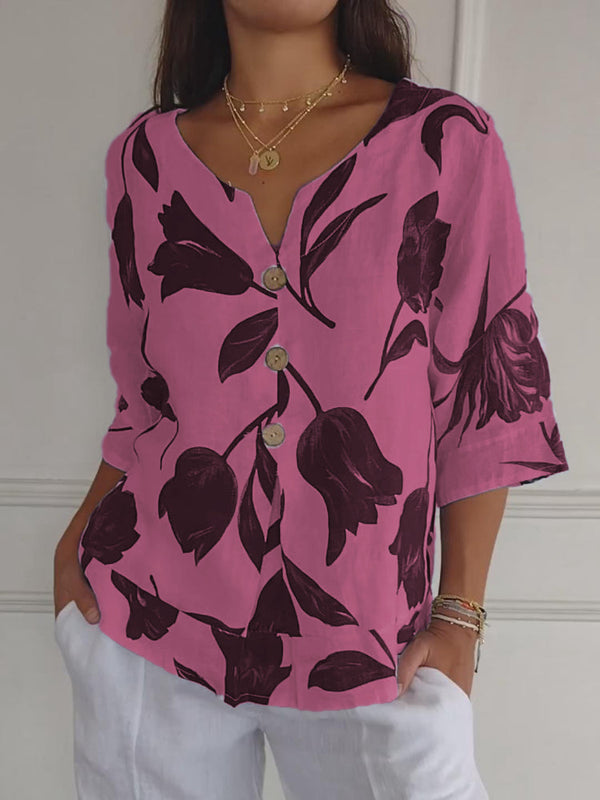 Despoina™ | Button-up Floral Top