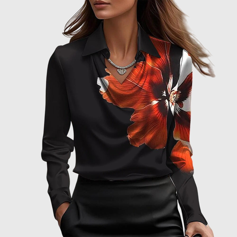 Aisha™ | Shiny Fluid Blouse