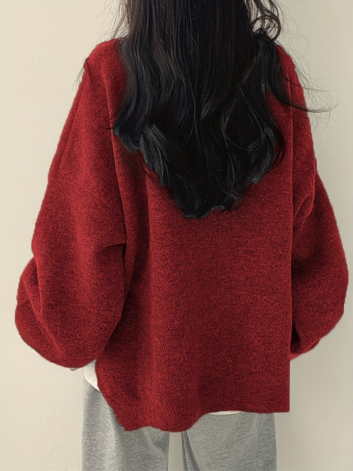 Monroe™ - CLASSIC CREW NECK LONG SLEEVE SWEATER