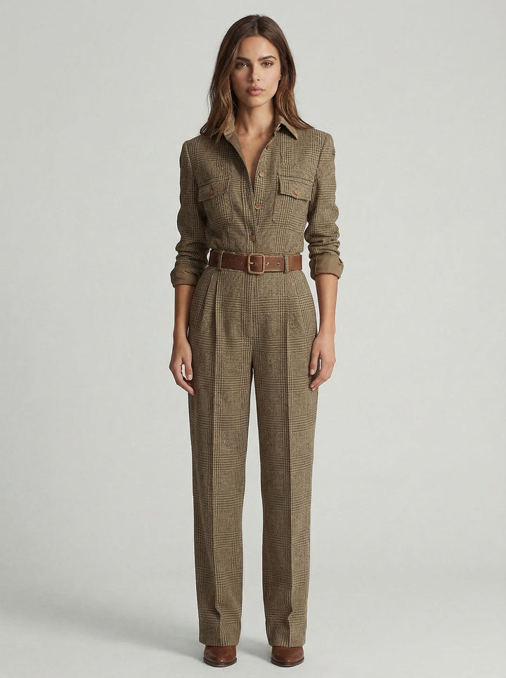 Celia™ | Checked Jumpsuit