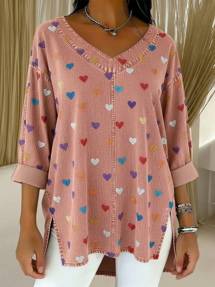 Soraya™ | Denim V-Neck Top