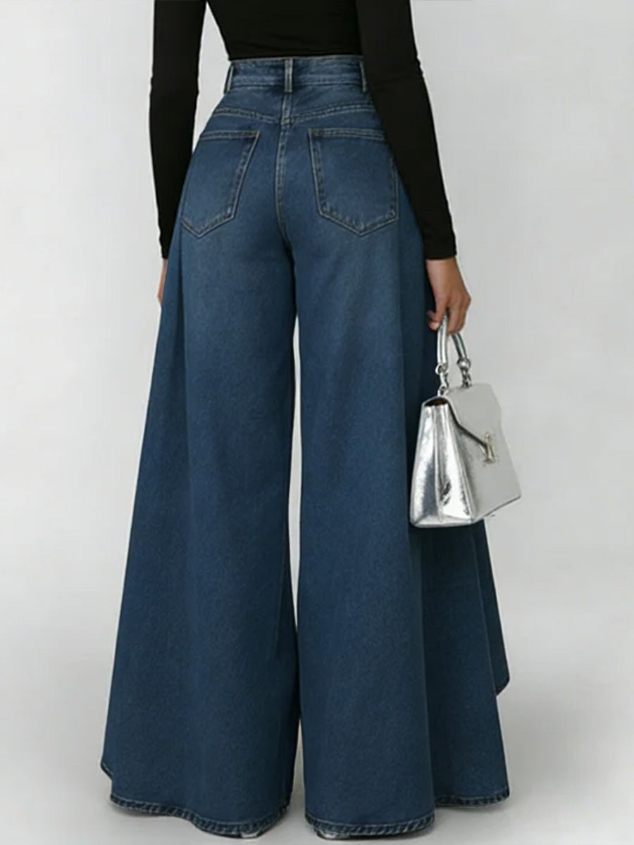 Amelia - High-Waisted Wide-Leg Jeans