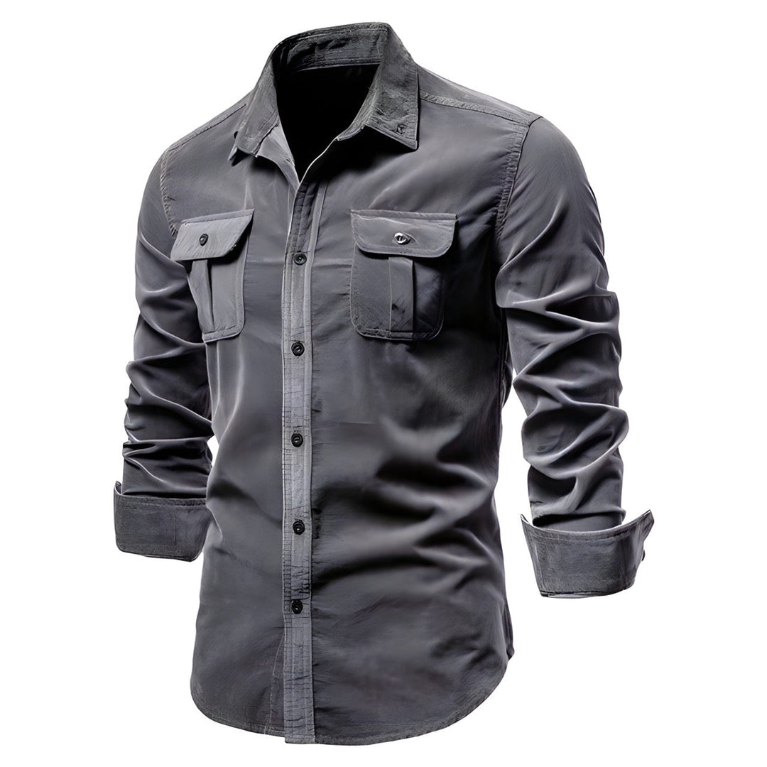 Brian - Classic Military Style Button-Up Shirt | By Julian & Claire Toronto