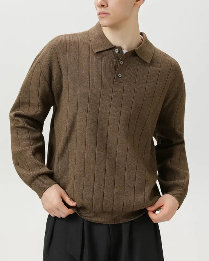 Maron Knit Polo