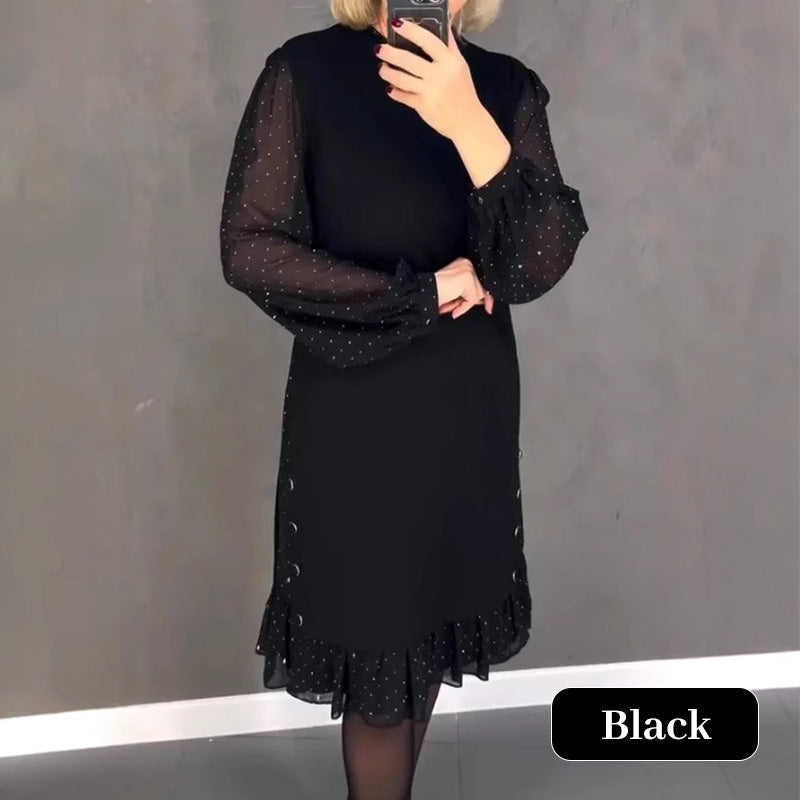 Marélle | Layered Polka Dot Midi Dress