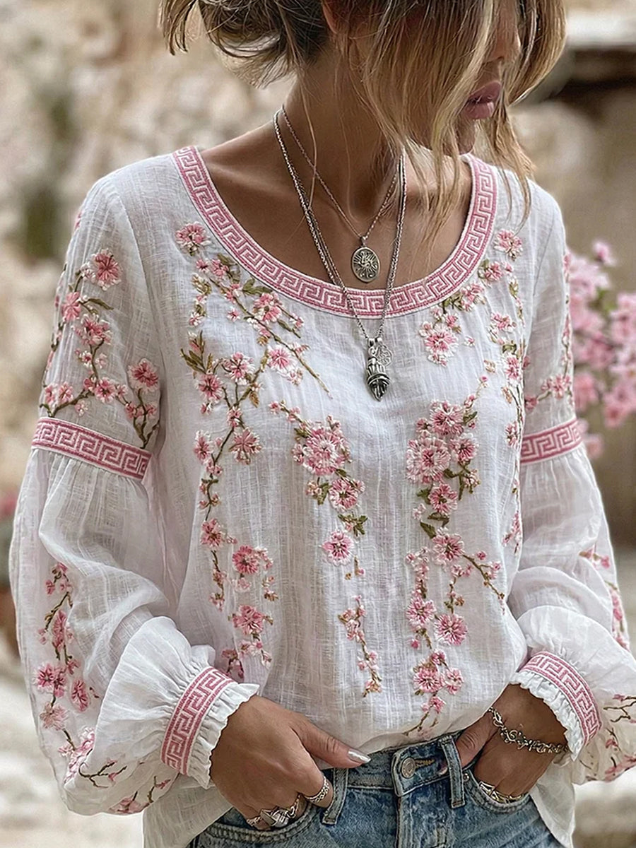 Shira™ | Embroidered Patchwork Top