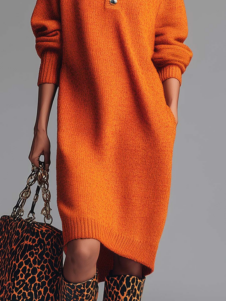 Maribel™ | Soft Knitted Button Dress